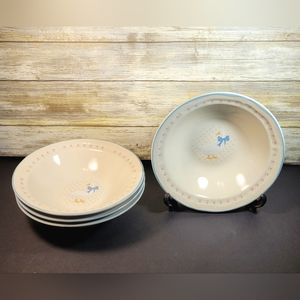 Lot Of 4 Vintage Aunt Rhody by Brick Oven Rim cereal bowls - Discontinued.